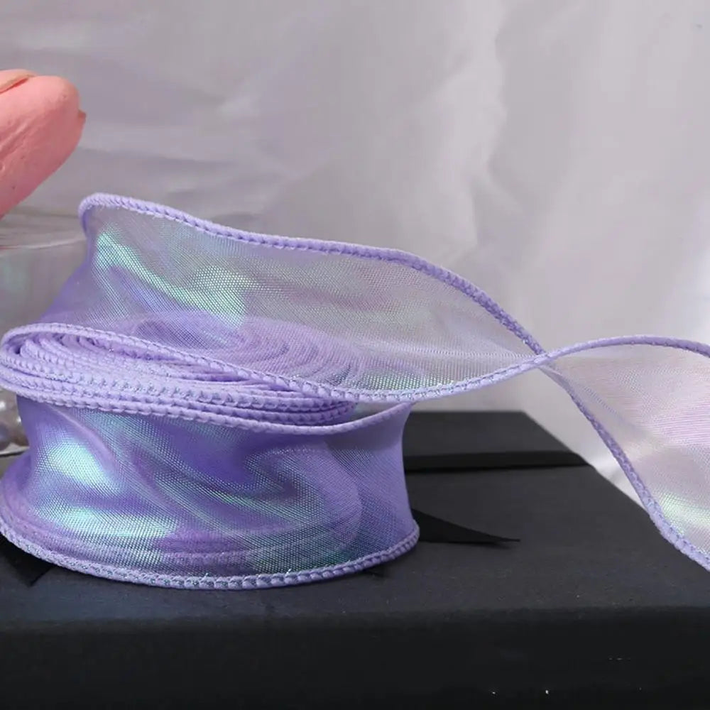 10Yards/Roll Chiffon Silk Ribbon Organza Satin for DIY Craft Gift Wrapping Decoration Wedding Bouquets Wreath Sewing Supplies