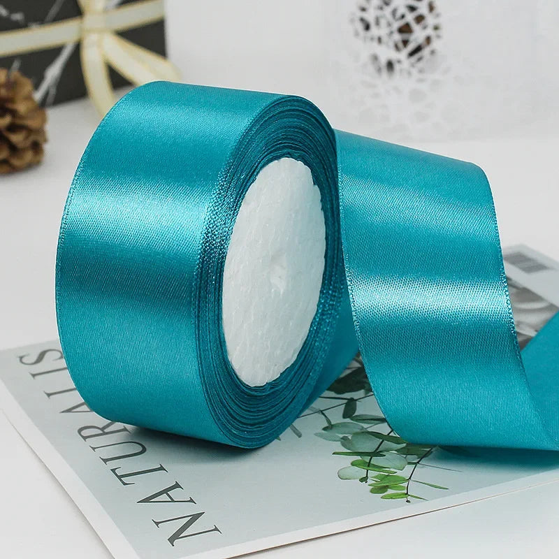 22Meters 6Mm-40Cm Satin Ribbons Crafts Bow DIY Gift Wrap Wine Red Orange Yellow Green Blue Purple Black Gray Gold White Ribbons