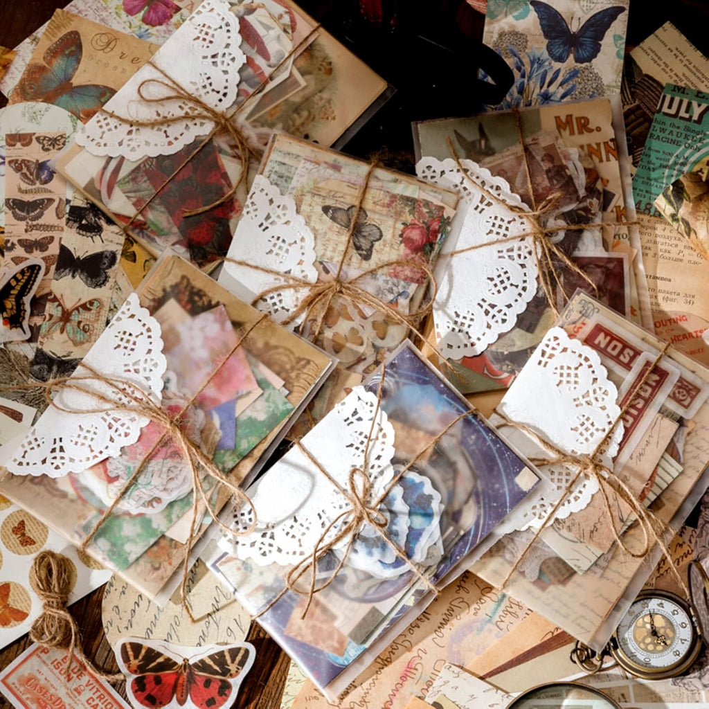 Vintage Scrapbooking Supplies Kit Vintage Stickers for Scrapbooking Journaling Aesthetic Paper Stickers Material Ephemera Pack for Junk Journal Bullet Journals Planners NotebooksÔºà83 PiecesÔºâ
