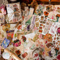 Vintage Scrapbooking Supplies Kit Vintage Stickers for Scrapbooking Journaling Aesthetic Paper Stickers Material Ephemera Pack for Junk Journal Bullet Journals Planners NotebooksÔºà83 PiecesÔºâ