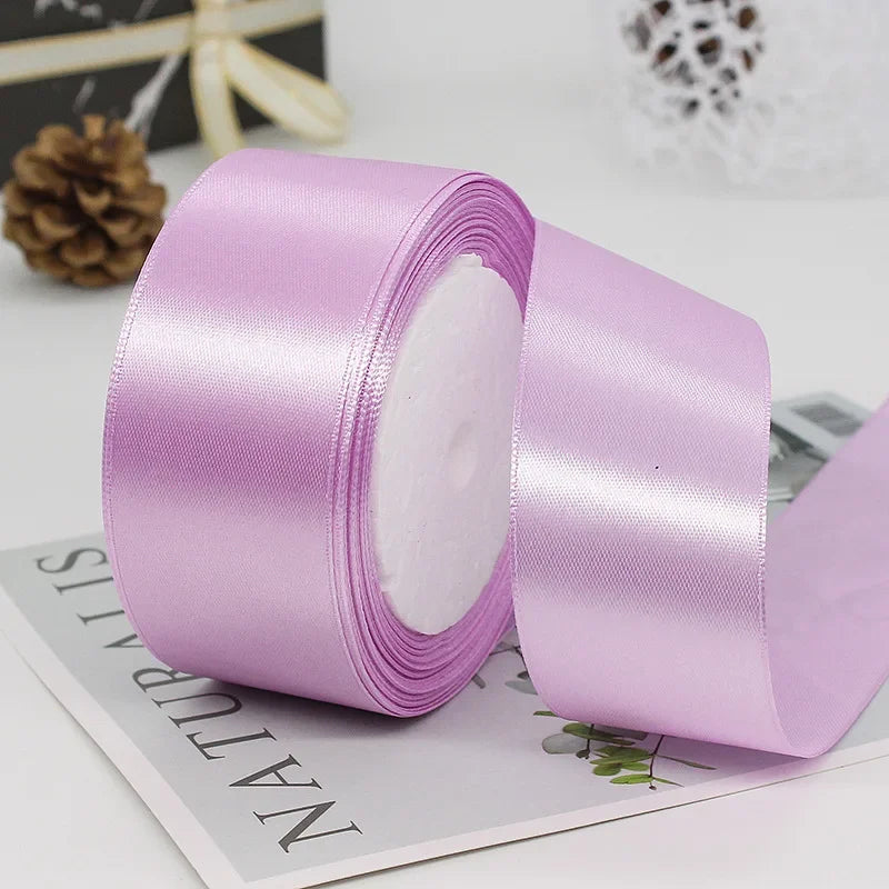 22Meters 6Mm-40Cm Satin Ribbons Crafts Bow DIY Gift Wrap Wine Red Orange Yellow Green Blue Purple Black Gray Gold White Ribbons