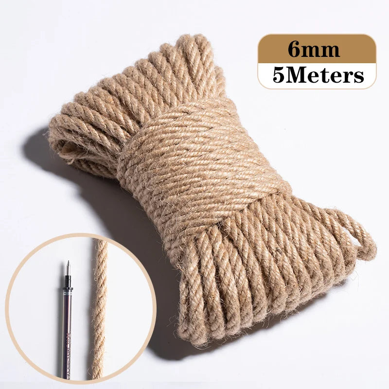 Natural Vintage Jute Rope Twine Roll Sewing Christmas Crafts Jute Cord Thread Wedding Handmade DIY Party Ribbon Bows Decoration