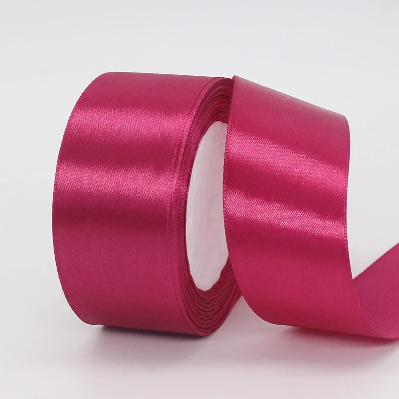 22Meters 6Mm-40Cm Satin Ribbons Crafts Bow DIY Gift Wrap Wine Red Orange Yellow Green Blue Purple Black Gray Gold White Ribbons