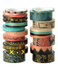 '- Washi Tape Set, 21 Rolls, Assorted Sizes, 5.5 Yards/Roll | Washi Tape for Scrapbook, Arts, Crafts, Journals and Planners, Ethnic Elegance Design