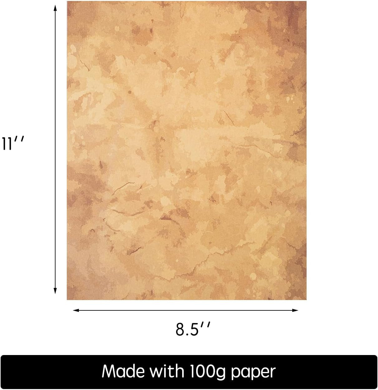 50 Pack Decorative Vintage Paper | Vintage Stationary Paper | Use for Creating Vintage Letters, Timeless Writing, Drawing, Sketches | Ink Jet and Laser Printer Friendly | 8.5 X 11 Inches 50 Sheets