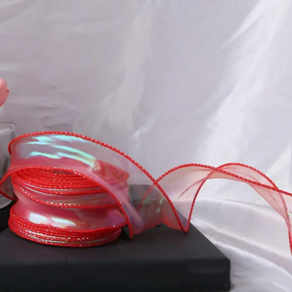 10Yards/Roll Chiffon Silk Ribbon Organza Satin for DIY Craft Gift Wrapping Decoration Wedding Bouquets Wreath Sewing Supplies