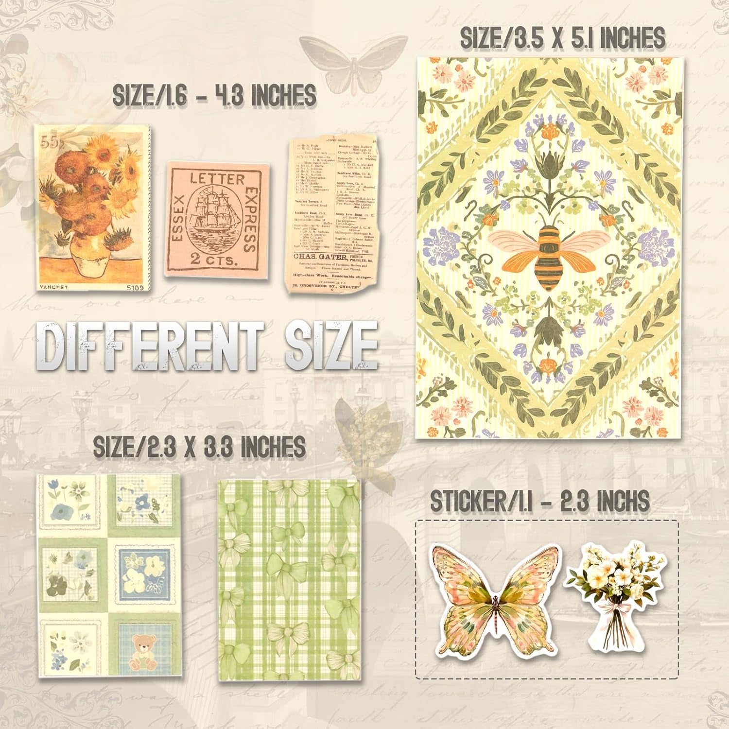 Vintage Cottagecore Scrapbook Kit ‚Äî 400-Piece Junk Journal Supply Set