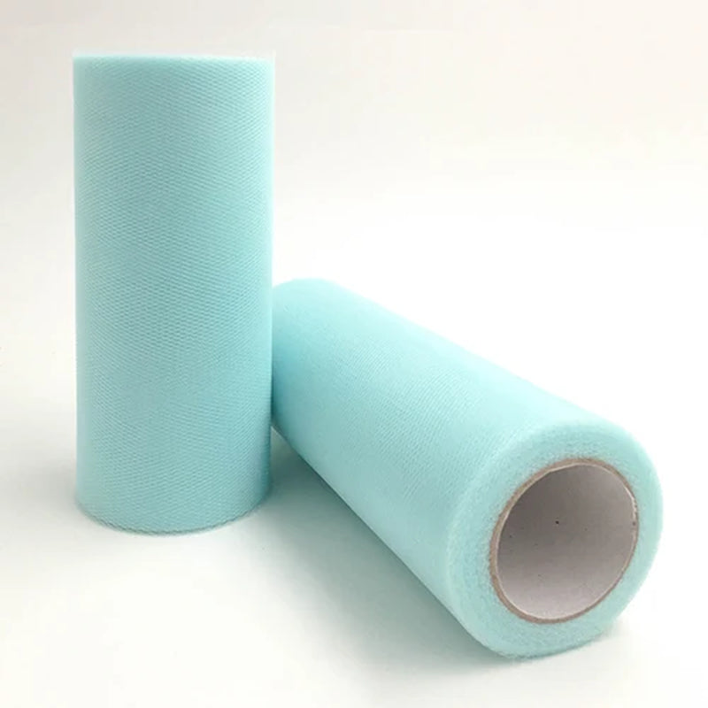Tulle Roll Spool 25 Yards 15Cm White Organza Roll Red Blue Tulle Organza Fabric Tutu Skirt Girl Baby Shower Decor Party Supplies