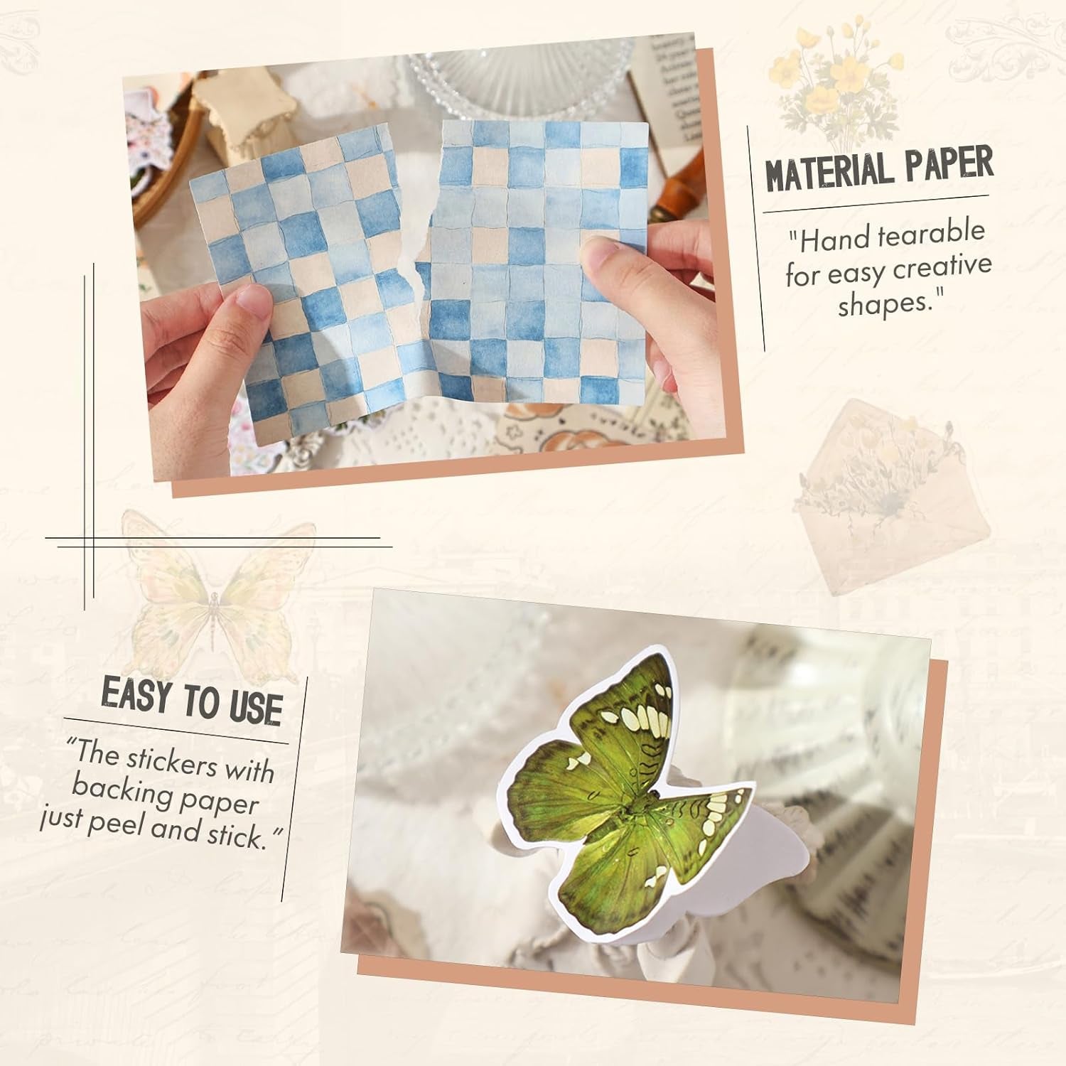 Vintage Cottagecore Scrapbook Kit ‚Äî 400-Piece Junk Journal Supply Set