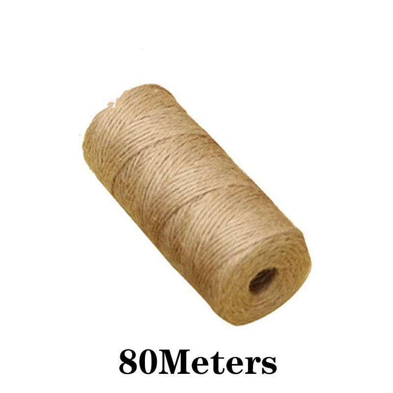 Natural Vintage Jute Rope Twine Roll Sewing Christmas Crafts Jute Cord Thread Wedding Handmade DIY Party Ribbon Bows Decoration