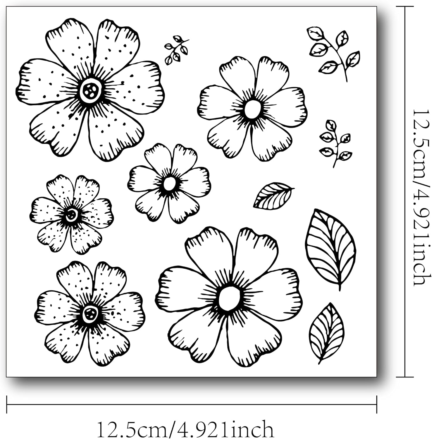 DIY Flowers Leaves Stamp Rubber Clear Stamp/Seal Scrapbook Decorative Card Making Clear Stamps