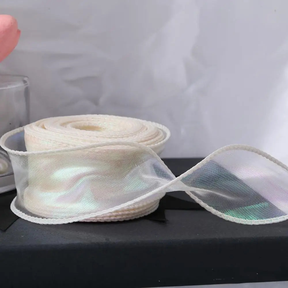 10Yards/Roll Chiffon Silk Ribbon Organza Satin for DIY Craft Gift Wrapping Decoration Wedding Bouquets Wreath Sewing Supplies