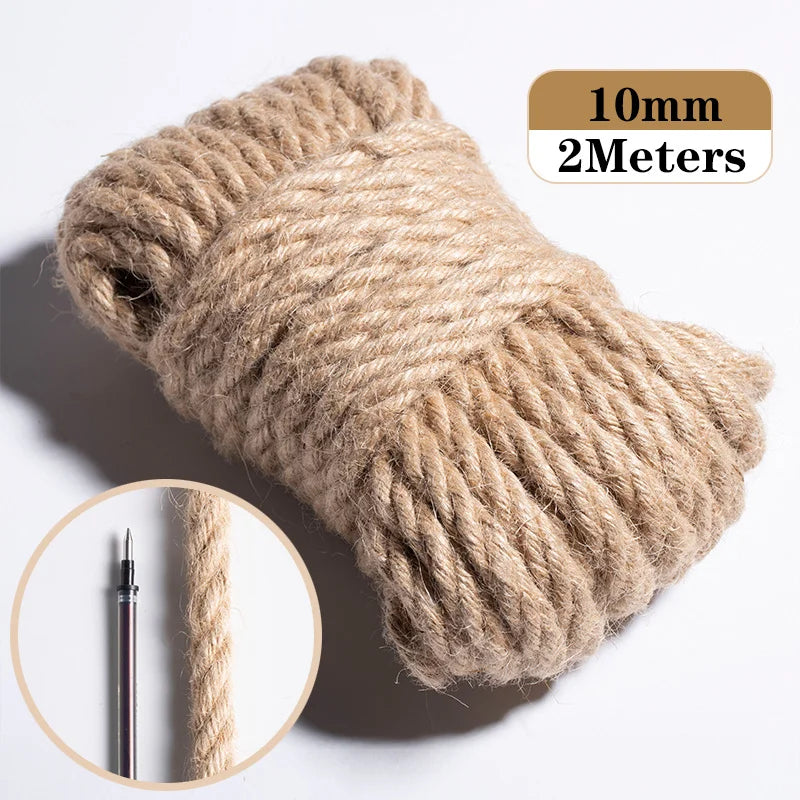 Natural Vintage Jute Rope Twine Roll Sewing Christmas Crafts Jute Cord Thread Wedding Handmade DIY Party Ribbon Bows Decoration