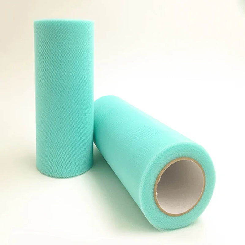 Tulle Roll Spool 25 Yards 15Cm White Organza Roll Red Blue Tulle Organza Fabric Tutu Skirt Girl Baby Shower Decor Party Supplies