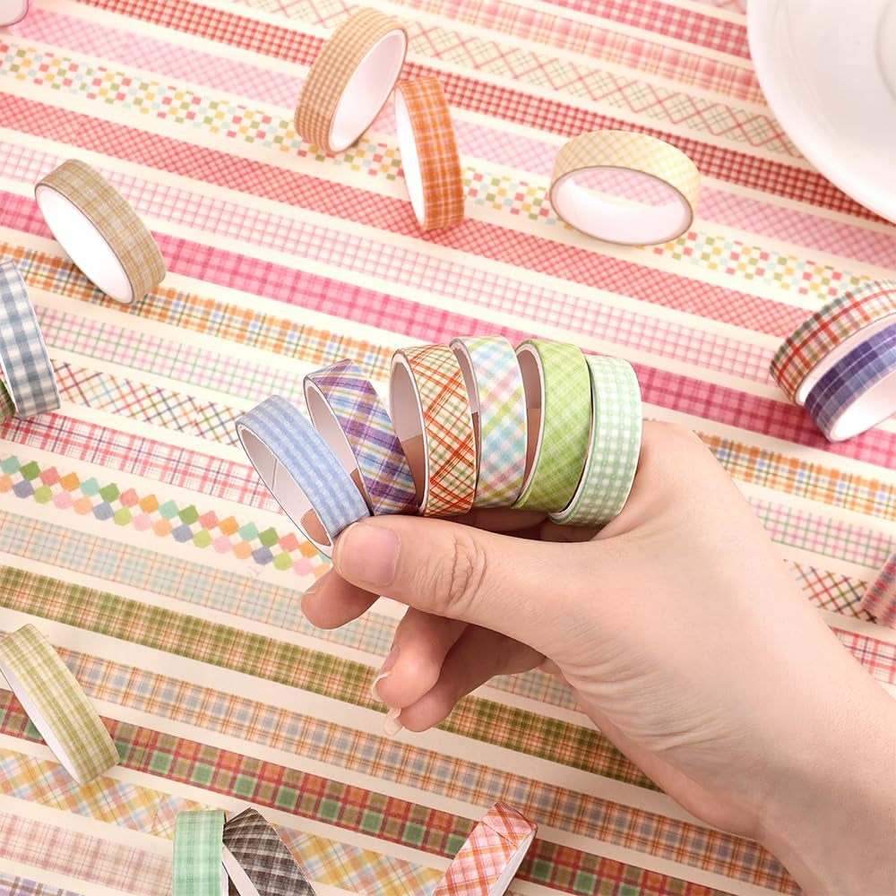 60 Rolls Cross Line Theme Washi Tape Set, Writable Decorative Tapes for Scrapbooking, Junk Journal Supplies, Bullet Journaling, 0.39"X79" per Roll