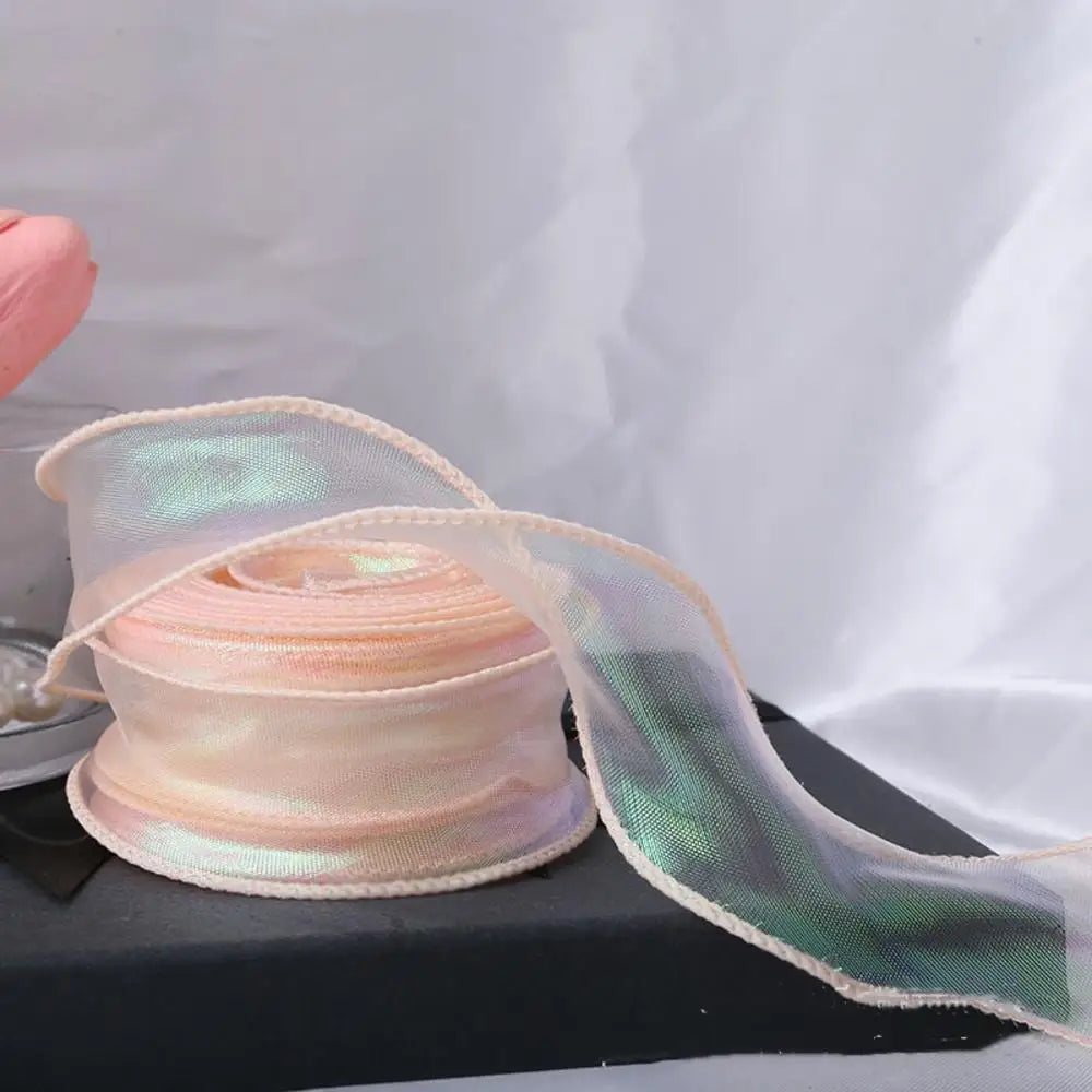 10Yards/Roll Chiffon Silk Ribbon Organza Satin for DIY Craft Gift Wrapping Decoration Wedding Bouquets Wreath Sewing Supplies