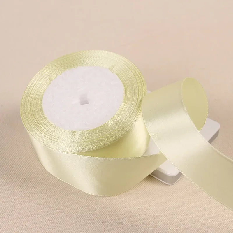 22Meters 6Mm-40Cm Satin Ribbons Crafts Bow DIY Gift Wrap Wine Red Orange Yellow Green Blue Purple Black Gray Gold White Ribbons