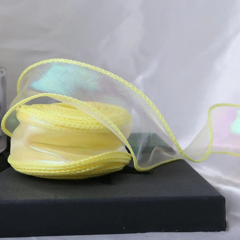 10Yards/Roll Chiffon Silk Ribbon Organza Satin for DIY Craft Gift Wrapping Decoration Wedding Bouquets Wreath Sewing Supplies