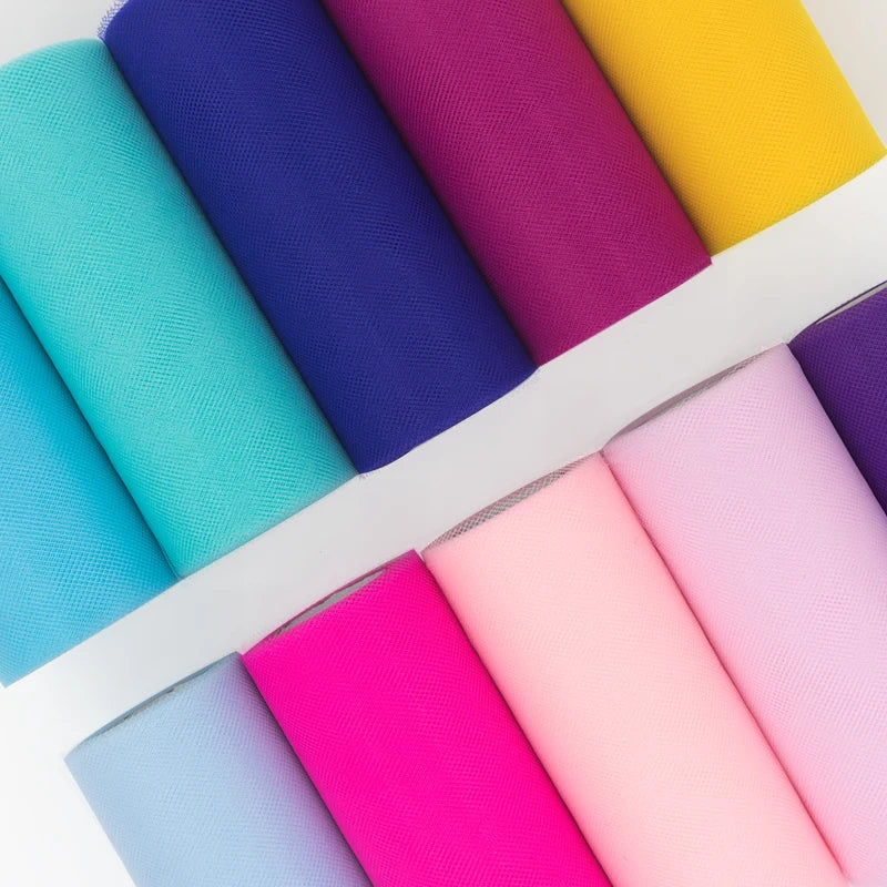 Tulle Roll Spool 25 Yards 15Cm White Organza Roll Red Blue Tulle Organza Fabric Tutu Skirt Girl Baby Shower Decor Party Supplies
