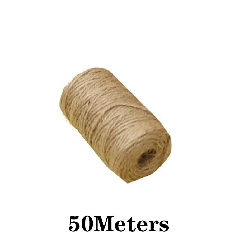 Natural Vintage Jute Rope Twine Roll Sewing Christmas Crafts Jute Cord Thread Wedding Handmade DIY Party Ribbon Bows Decoration