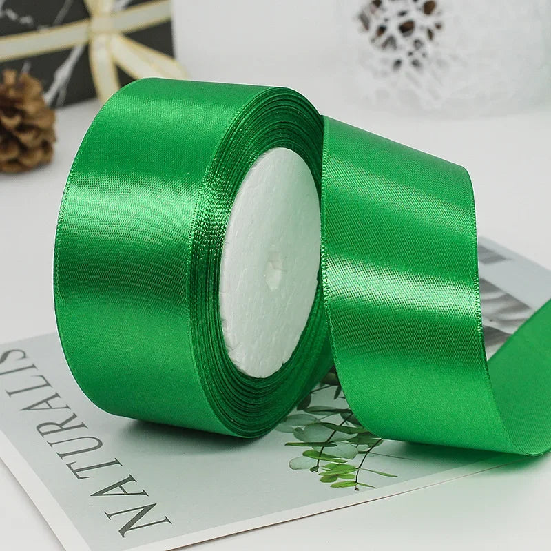 22Meters 6Mm-40Cm Satin Ribbons Crafts Bow DIY Gift Wrap Wine Red Orange Yellow Green Blue Purple Black Gray Gold White Ribbons