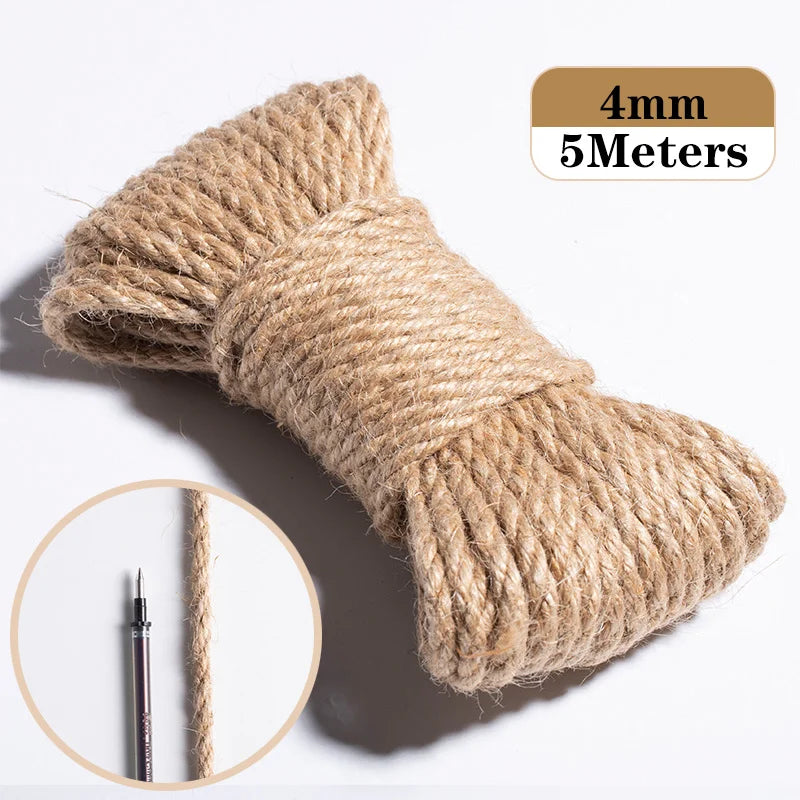 Natural Vintage Jute Rope Twine Roll Sewing Christmas Crafts Jute Cord Thread Wedding Handmade DIY Party Ribbon Bows Decoration