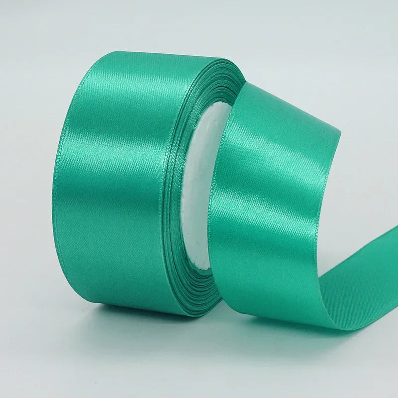 22Meters 6Mm-40Cm Satin Ribbons Crafts Bow DIY Gift Wrap Wine Red Orange Yellow Green Blue Purple Black Gray Gold White Ribbons