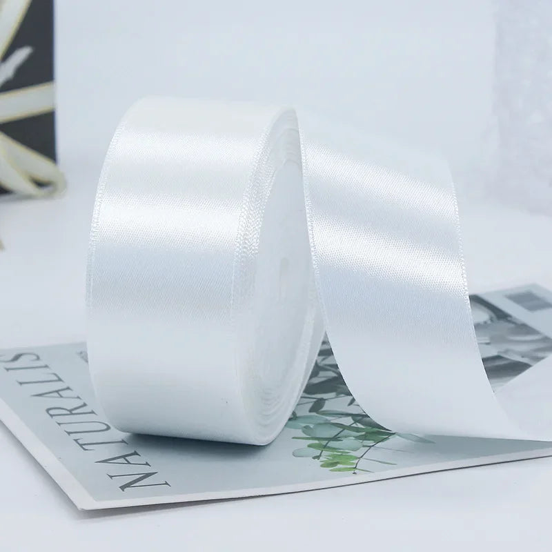 22Meters 6Mm-40Cm Satin Ribbons Crafts Bow DIY Gift Wrap Wine Red Orange Yellow Green Blue Purple Black Gray Gold White Ribbons