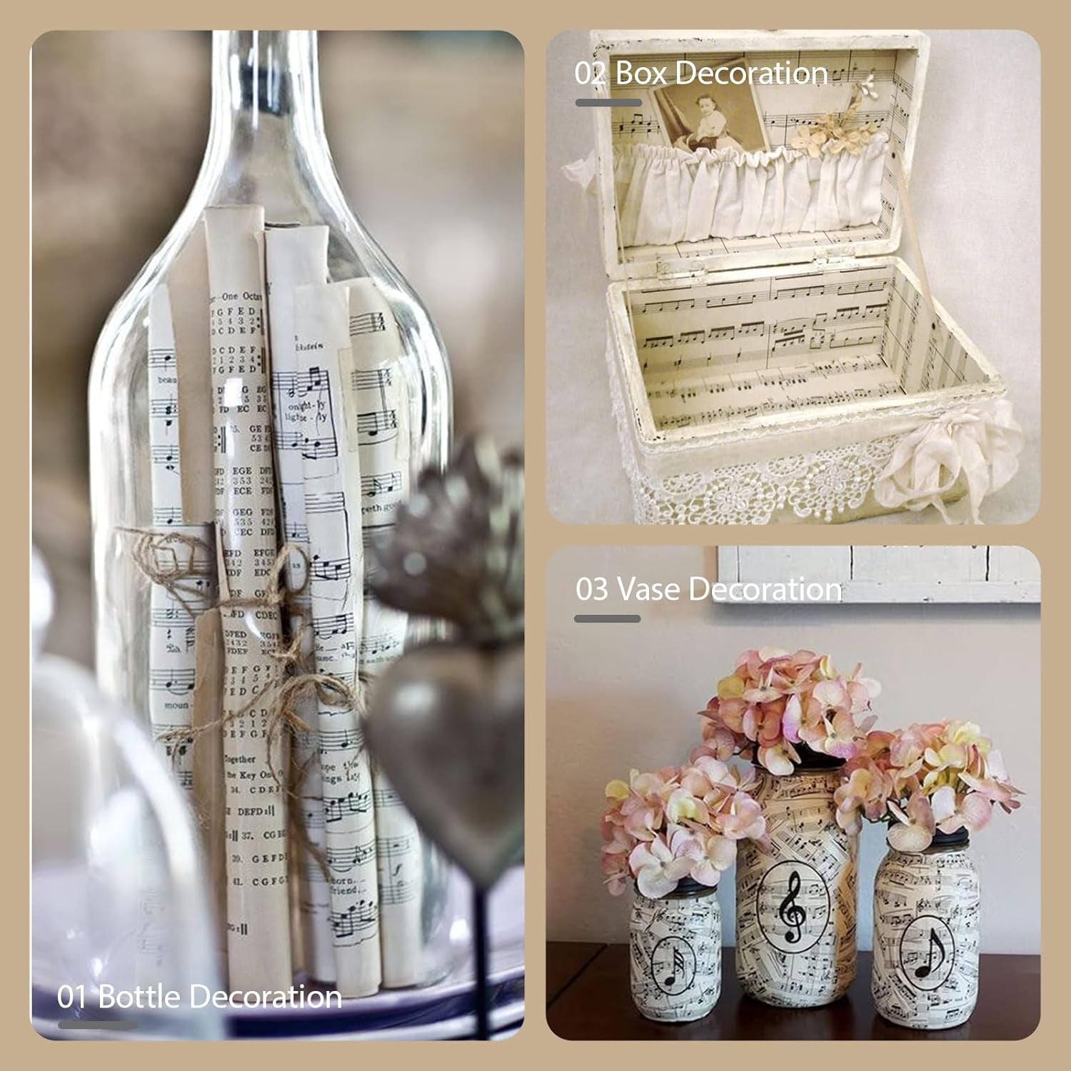 Vintage Paper 114Pcs/Pack, Decorative Paper for Scrapbooking, Junk Journal Supplies, Ephemera, Craft Materials for Decoupage & Aesthetic Journaling ("Old Book"114P)