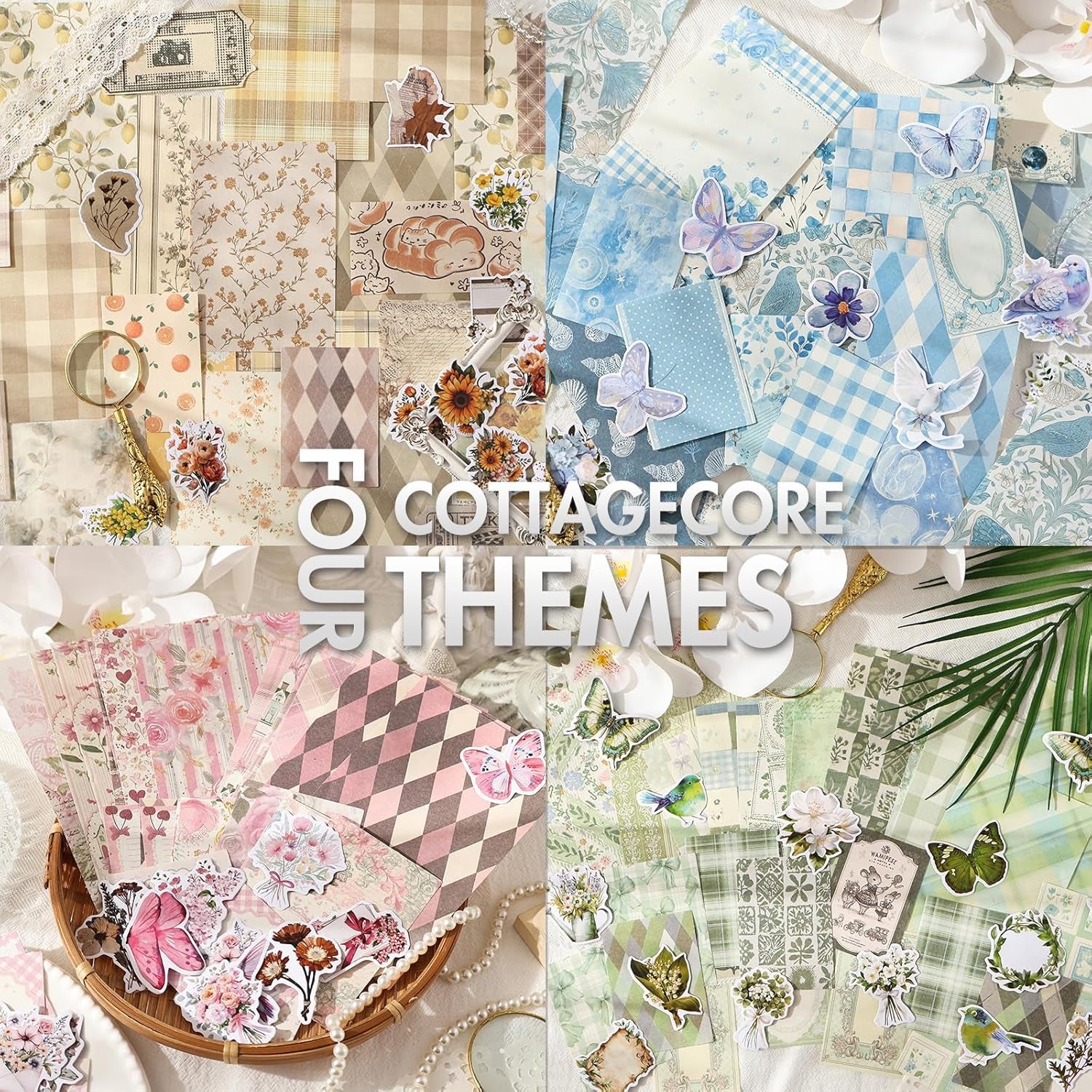 Vintage Cottagecore Scrapbook Kit ‚Äî 400-Piece Junk Journal Supply Set
