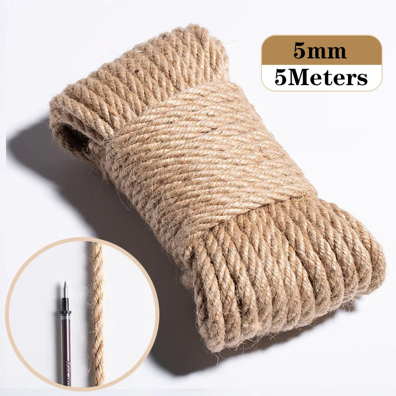 Natural Vintage Jute Rope Twine Roll Sewing Christmas Crafts Jute Cord Thread Wedding Handmade DIY Party Ribbon Bows Decoration
