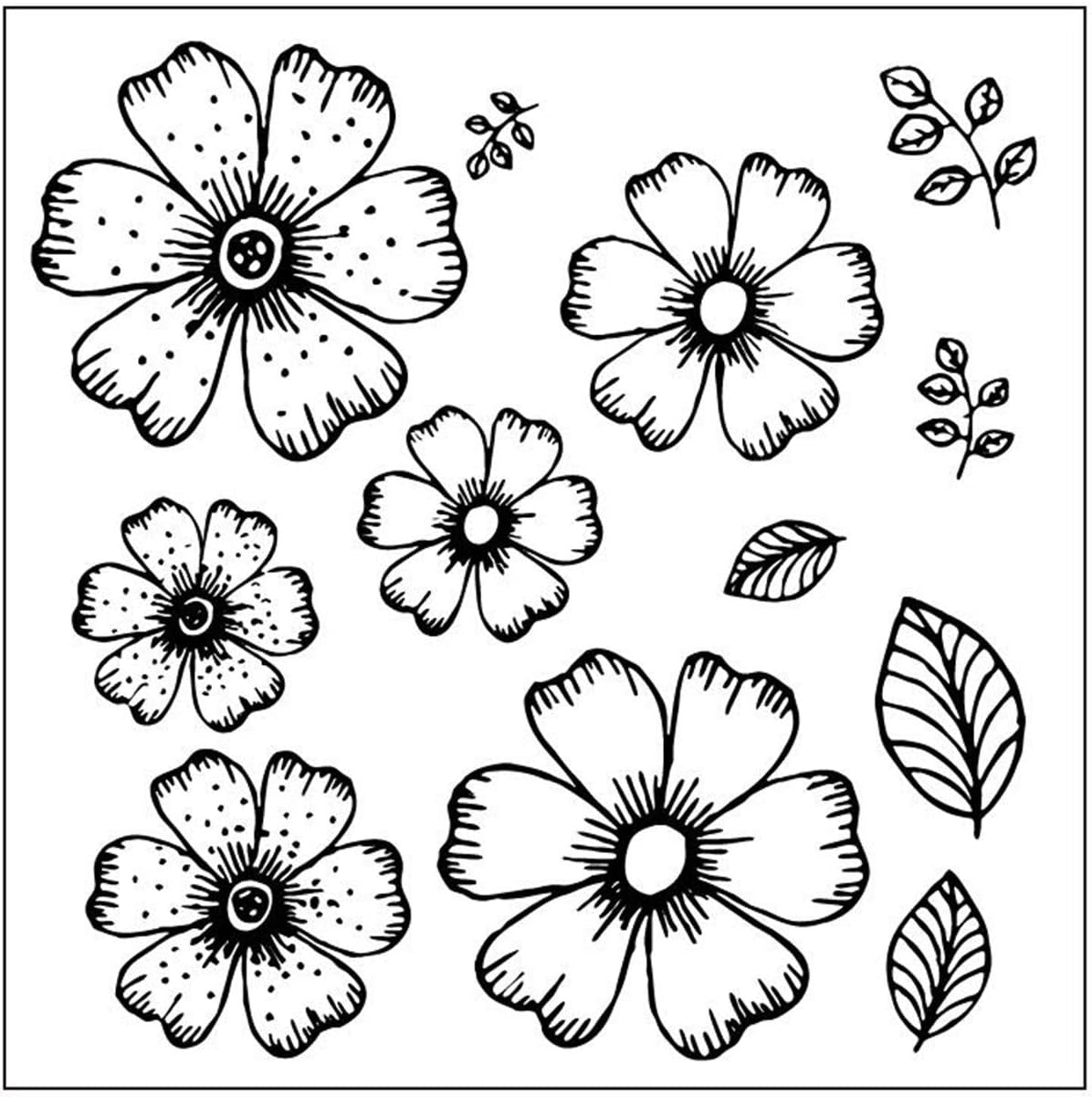 DIY Flowers Leaves Stamp Rubber Clear Stamp/Seal Scrapbook Decorative Card Making Clear Stamps