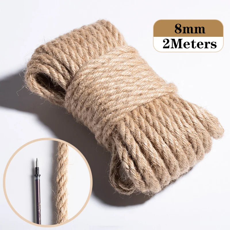 Natural Vintage Jute Rope Twine Roll Sewing Christmas Crafts Jute Cord Thread Wedding Handmade DIY Party Ribbon Bows Decoration