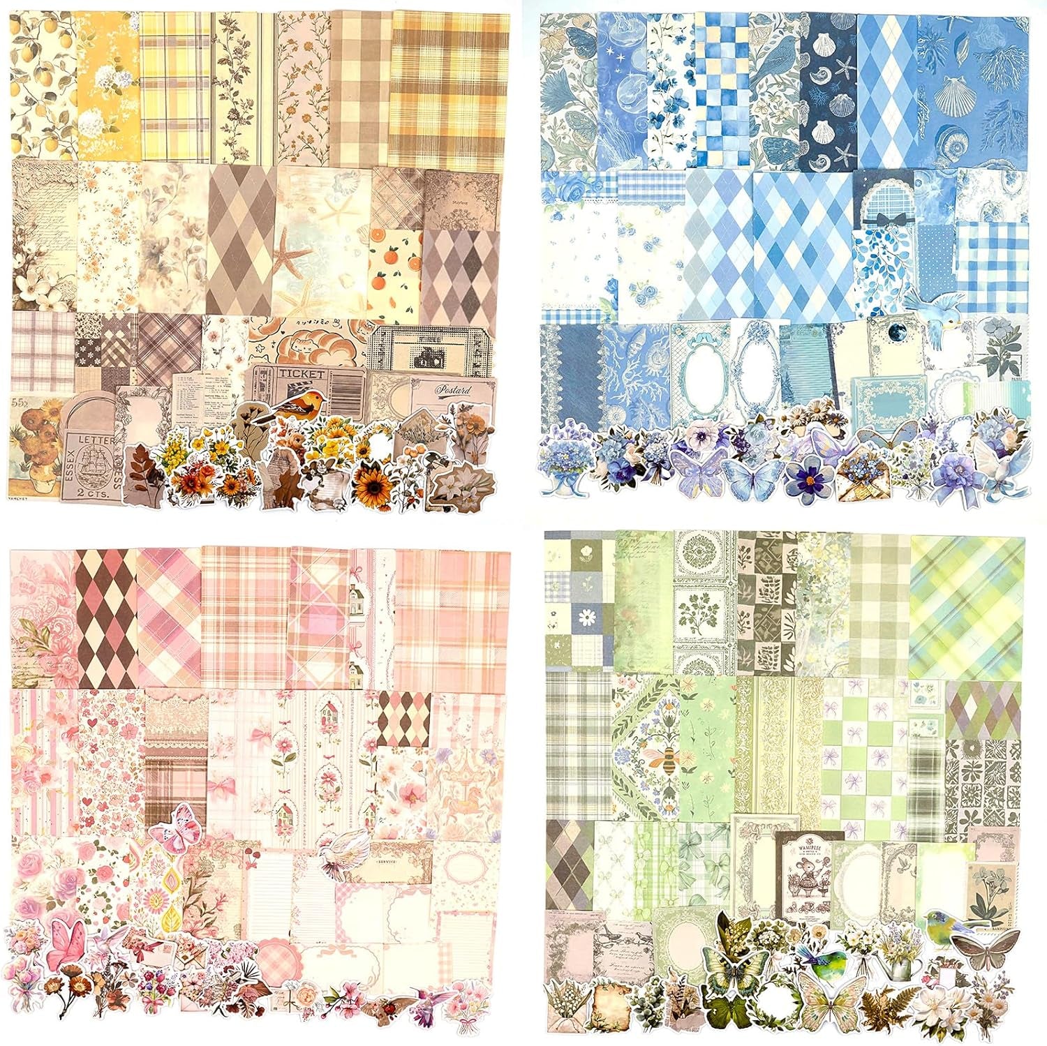 Vintage Cottagecore Scrapbook Kit ‚Äî 400-Piece Junk Journal Supply Set