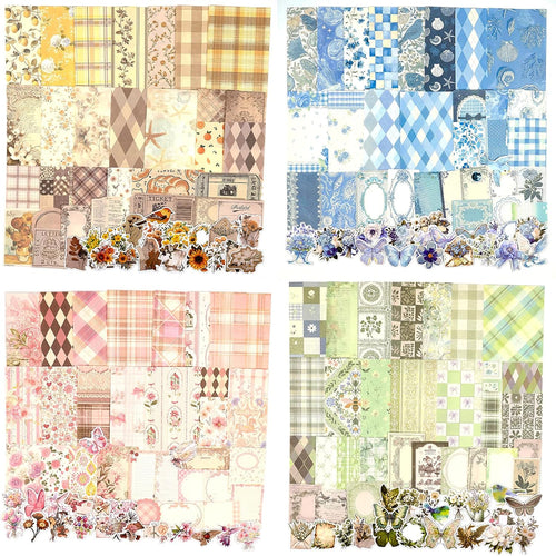 Vintage Cottagecore Scrapbook Kit — 400-Piece Junk Journal Supply Set