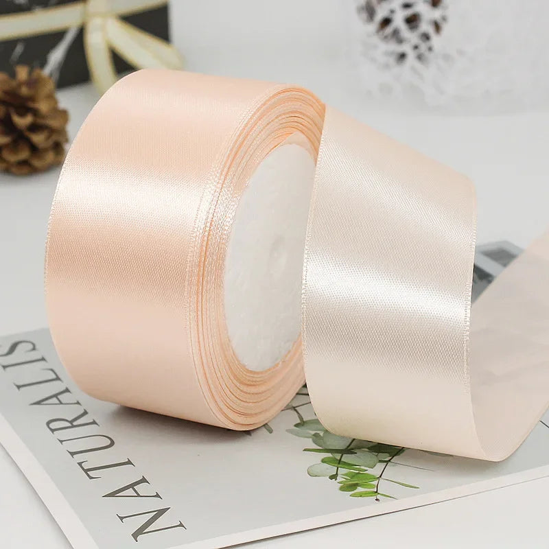 22Meters 6Mm-40Cm Satin Ribbons Crafts Bow DIY Gift Wrap Wine Red Orange Yellow Green Blue Purple Black Gray Gold White Ribbons